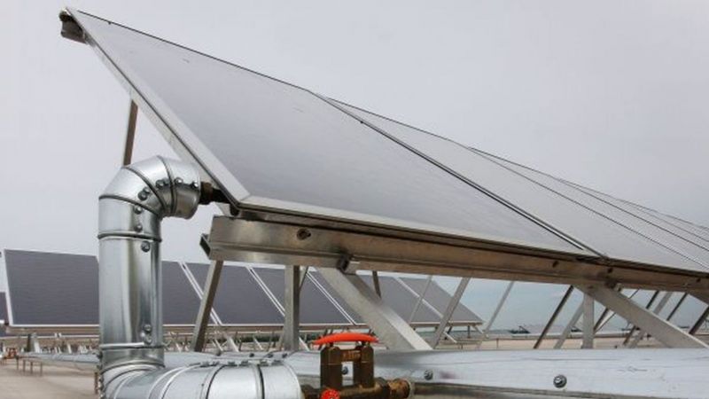 Solarthermie-Kollektor für ein Dach