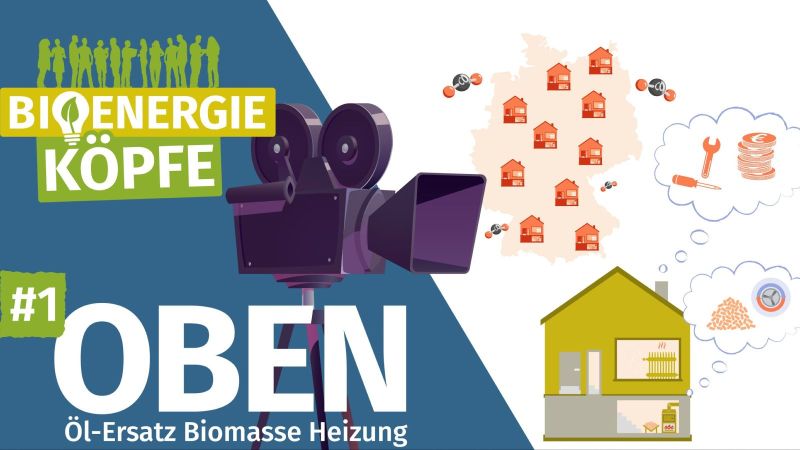 Grafik mit Kamera, einer Deutschlandkarte und einem Haus, betitelt mit dem Projektnamen OBEN.