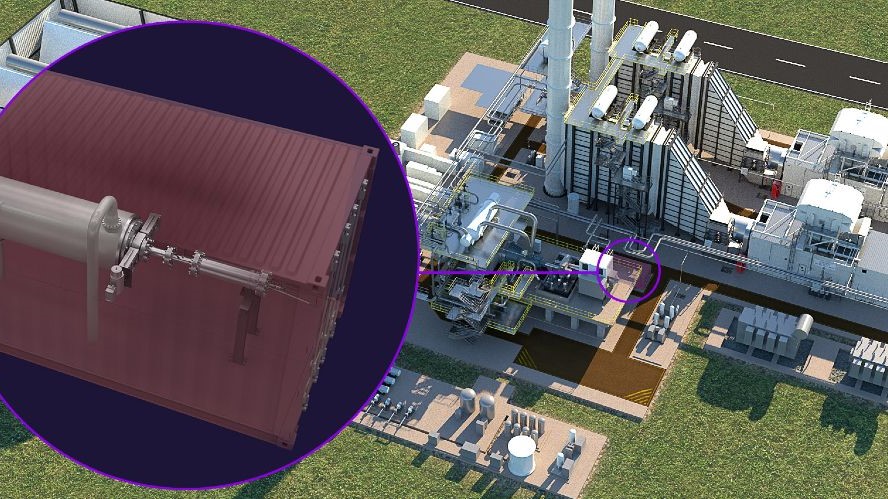 Im Forschungsprojekt Hydroxy entwickelt Siemens Energy zusammen mit dem Deutschen Zentrum für Luft- und Raumfahrt einen Dampferzeuger, mit dem Wasser- und Sauerstoff direkt in den Dampfkreislauf eines GuD-Kraftwerks zugefeuert werden kann.